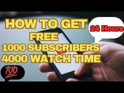 How to Get Unlimited Watchtime 💯 | Unlimited Subscribers 💯 | 2025 Latest Youtube Working Tricks