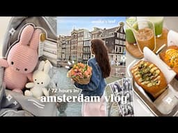 72 hours in AMSTERDAM🌷🇳🇱 cute cafes, miffy store, food & shopping recs, tulip garden, biking, etc.
