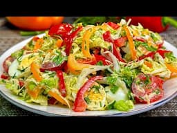 👍😋 Ein ganz einfaches Rezept für einen leckeren Salat aus einfachen Zutaten! Keine Mayonnaise!