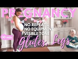 Best 30 Minute Prenatal GLUTES AND LEGS Workout At Home
