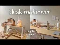 simple & cozy desk makeover ☁️ upgrading my wfh workspace