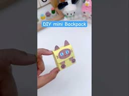 Try this Super Easy Mini Cat 🐱 Backpack (mini Bag ) Idea With Paper #diy #craft #shorts