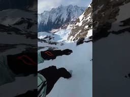 Can you spot the Snowboarder? 🏂 #steepskiing #snowboarding #skiing   #freeriding  @WegerBrothers