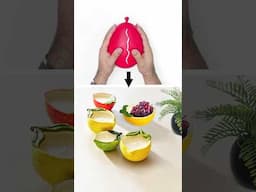 Fruit bowl making || Fruit plate making - Look like ceramic plate making #diy #craft #homedecor