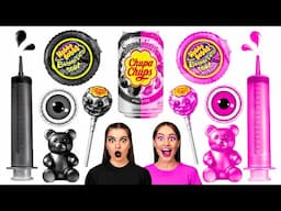 Black vs Pink Food Challenge | Tasty Kitchen Hacks by DaRaDa Challenge