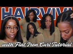💳💨🏃🏾‍♀️💨 SWIPE! Glueless Everyday ISSA Bob Yaki Wig | Detailed Flat Iron Curl Tutorial HAIRVIVI