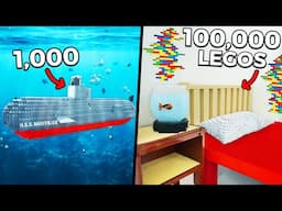 1,000 vs 100,000 Piece LEGO Builds...