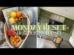 Summer Monday Motivation Clean With Me | Huge Living Room Update, Gardening & Farmers Market 🍋🌿🥒
