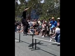 Feeble ⬇️ 50-50 ⬇️ Back Smith 😵 Rob Pace Rail Champ!