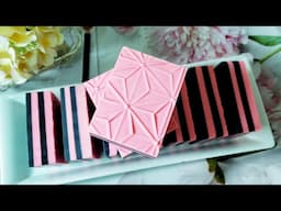麻葉紋分層皂 - how to make impression mat with silicon clay, and coldprocess soap making - 手工皂