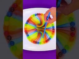 Make a Messy RAINBOW🌈🍭 Candy Circle! DIY Candy Colors! #shorts