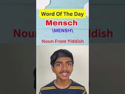 Word of the Day | Mensch #learnanewwordtoday