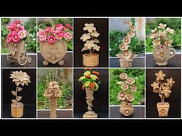 10 Amazing Flower Vase Ideas from Waste Materials | Jute Craft Ideas