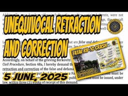 Unequivocal Retraction and Correction N626PB