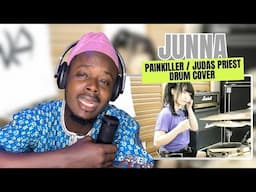 【 JUNNA 】Painkiller / Judas Priest (Drum Cover) | Reaction