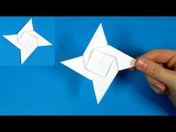 How to make origami shuriken  Simple paper shuriken