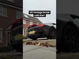 A brutal cold start in the Aston Martin V8 Vantage 😁 #astonmartin #astonmartinvantage #cars
