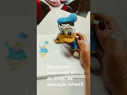 Esculturas nas aulas de Artes da escola Estadual