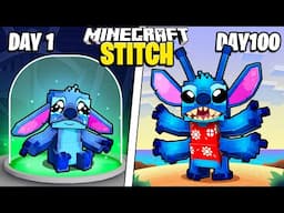 I Survived 100 Days as STITCH in Minecraft
