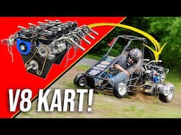 We Built a Custom V8 Engine and Installed It on a Go Kart (Weighs 900 POUNDS)!