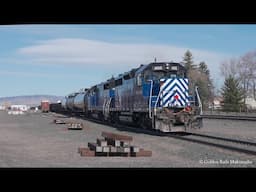 [4K] Montana Rail Link & BNSF Trains, Livingston & Big Timber, MT (March 2022)