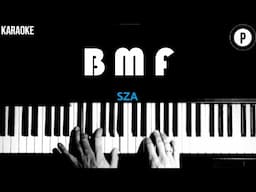 BMF - SZA KARAOKE Slowed Acoustic Piano Instrumental COVER LYRICS