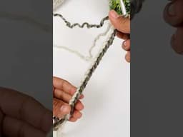 Crochet 2 strands cord tutorial - Ideal for drawstrings, top straps, bag straps, and more. #crochet