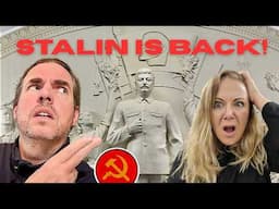 🚇NEW Statue in MOSCOW?!🇷🇺WHY?!🇺🇸American asks Russians on site! #moscowmetro with STALIN!