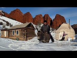 Cold Winter Life in Remote Snowy Mountains