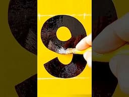 Easy Brush Technique: Paint a Perfect 9 #shorts