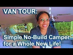 VAN TOUR: Trudy's Simple No-Build Campervan for Part-Time Camping and a Whole New Life!