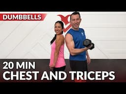 20 Min Dumbbell Chest and Triceps Workout at Home - Home Chest Workout for Women & Men