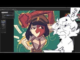 Drawing Ena + studies  || Tired stream , No mic