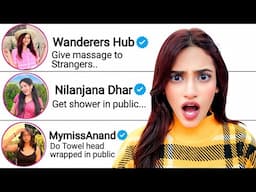 My YOUTUBE Friends Gave me DARE 😱 Gone Wrong 🤯 | Towel Wrapped On Head Challenge | SAMREEN ALI