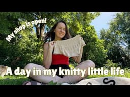Every Stitch Counts Vlog ~ Pack orders with me, knitting in the sunshine, chat and a dog update