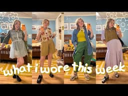 WHAT I WORE THIS WEEK | a week of colorful spring outfit ideas in my thrifted wardrobe | WELL-LOVED