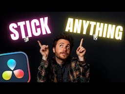 How to STICK TEXT to Moving Objects | Davinci Resolve Tutorial