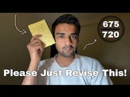 Last Week Revision Strategy, Resources That Got Me 675 In NEET
