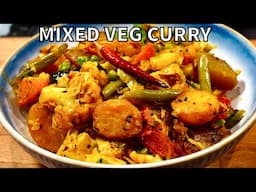 ONE POT MIXED VEG CURRY WITH FIVE SPICE BLEND (Easy Weeknight Meal) | Mixed Veg Sabji