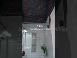 Wallpaper That Makes a Statement 😍 Guest Bath Design  #interiordesign