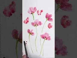 Simple Little Loose Wildflowers for the Beginner Watercolor Artist