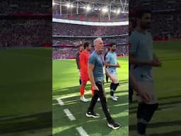 Man City collecting their runner-up medals after losing the FA Cup final 💔