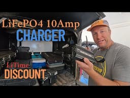 LiTime 10Amp Lithium Battery Charger PLUS LiTime Discount Code; Testing & Charging While Driving