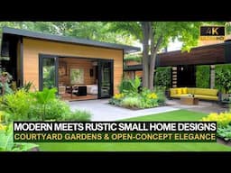 Modern Meets Rustic: Cozy Courtyard Gardens & Open-Concept Elegance for Small Homes