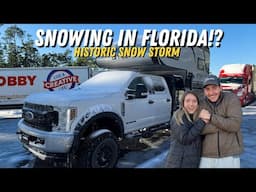 Stuck in Historic Florida Snow Storm | Full-Time Truck Camper Living