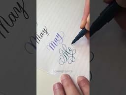 How to Write May in Calligraphy #calligraphytutorial #calligraphy