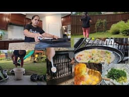 How to clean Cast iron stove grates| Cooking, Gardening vlog| Full day routine