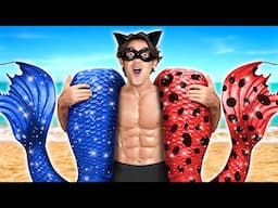 Ladybug Wished to Be a Mermaid! Extreme mermaid Makeover with Gadgets