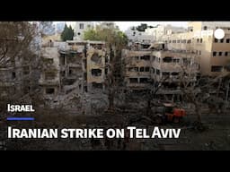 Rubble and emergency services at site of Iranian strike on Tel Aviv | AFP