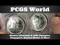 PCGS World Modern Open Box - Mexico Libertads & 1968 Olympics, Boyoca Medal, Singapore Boat, & More